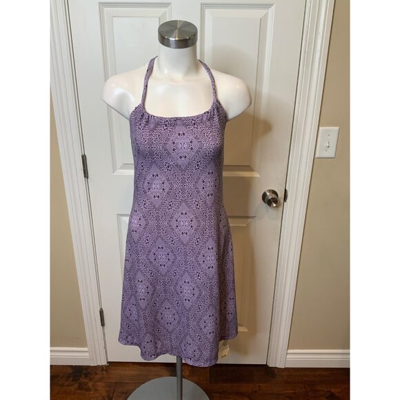 Breathe Athletics Purple Geometric Athletic Sleeveless Cutout Back Dress, Size S - Picture 1 of 5